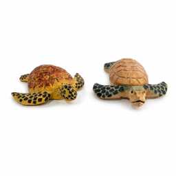 Whimsical Sea Turtle Wood Carving, Coastal Decor Animal Figurine, Ocean Lover Decor, Nautical Wooden Statue, Unique Beach Gift For Her - thumbnail 3