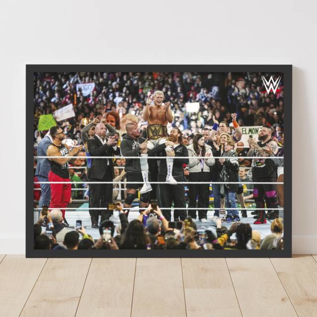 Wwe Print - Cody Rhodes Championship Win Wrestlemania Poster Wrestling Wall Art - image 1