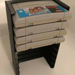 Super Nintendo Snes Game Cartridge Tray - Holds 10 Rack/stand/storage/Box/Case - thumbnail 3
