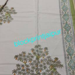 Hand Block Print Cotton Reversible Quilt Dohar, Summer Blanket, Cotton Quilt, King Size Quilt, Blanket & Throws, Cotton Double Bed - thumbnail 2