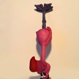 Alice in Wonderland - Flamingo & Hedgehog Handmade Polymer Clay Action Figure. Unique Collectible - thumbnail 2