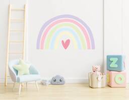 Extra Large Rainbow Wall Sticker Decal - Pastel Children's Nursery - thumbnail 1