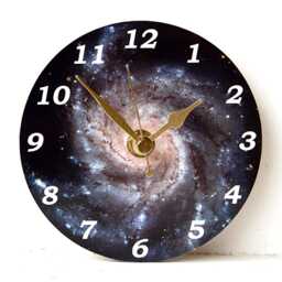 Galaxy Desk Clock - Decoupage Photo Space Stars Astronomy Night Sky Pinwheel - thumbnail 3