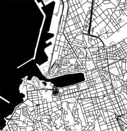 Marseilles Poster Map - France Art Print Black & White - thumbnail 3