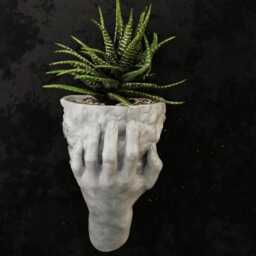 Wall Mounted Plant Pot - Hand Holding Rock Eco Friendly - thumbnail 2