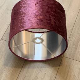 New Luxury Quality Crushed Lavender Velvet Fabric With Brushed Metallics Lining Lamp Shade Pendant Light in Multi Sizes - thumbnail 3