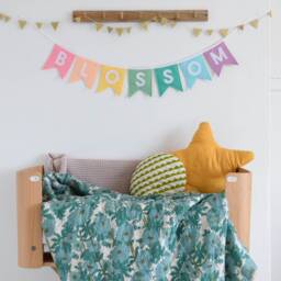 Pastel Rainbow Name Banner Custom Felt Bunting, Kids Room Decor - thumbnail 2