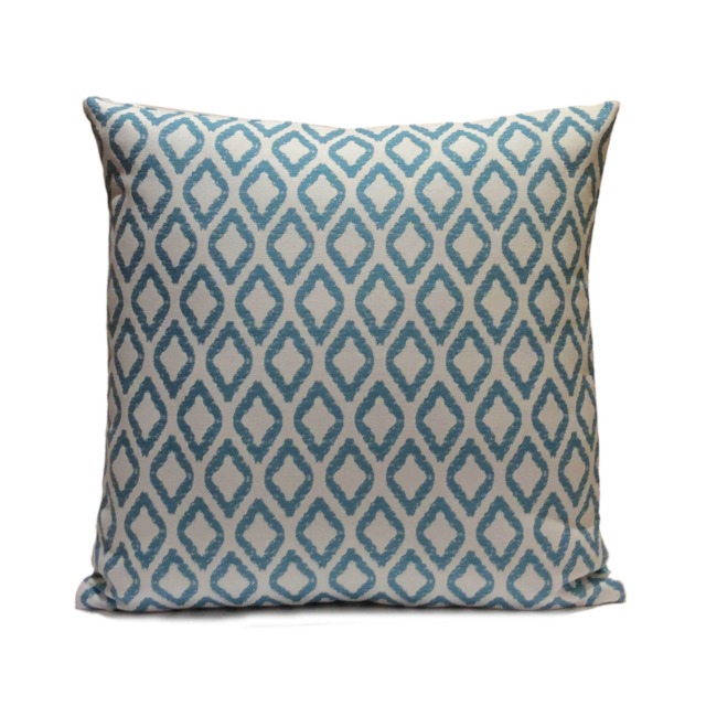 Turquoise Blue & White Pillow, Throw Pillow Cover, Decorative Cushion Pillowcase, Accent Indoor Outdoor - image 1