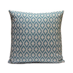 Turquoise Blue & White Pillow, Throw Pillow Cover, Decorative Cushion Pillowcase, Accent Indoor Outdoor - thumbnail 1