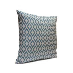 Turquoise Blue & White Pillow, Throw Pillow Cover, Decorative Cushion Pillowcase, Accent Indoor Outdoor - thumbnail 2