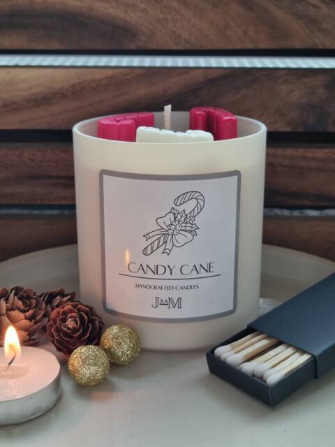 Candy Cane Candle. Christmas Candle Decor. Candle. Candle Gift. Scent. Canes - image 1