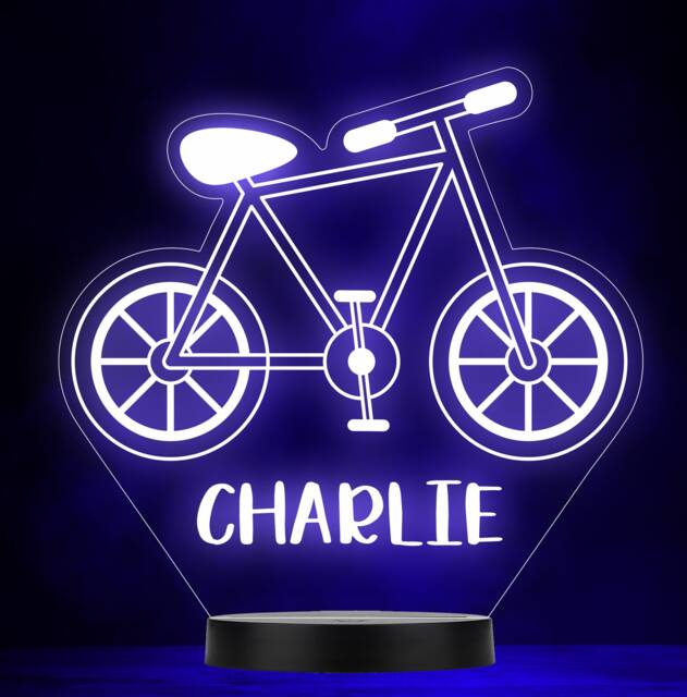 Bike Cycling Fan Bicycle Bmx Personalised Gift Colour Change Lamp Night Light - image 1