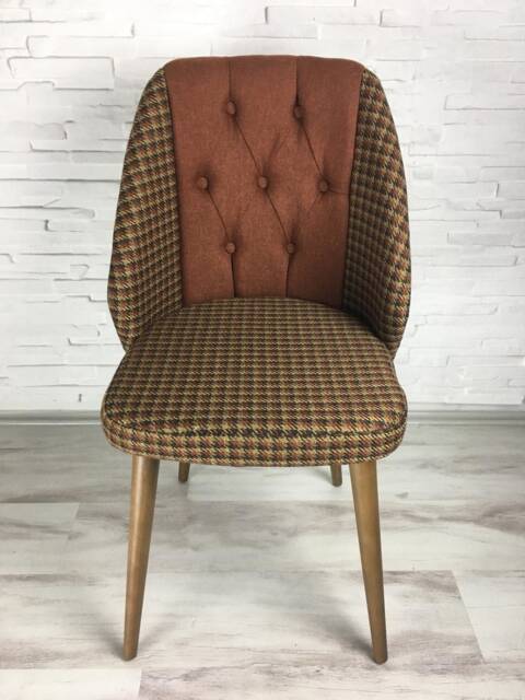 Dining Chairs, Kitchen Velvet Wood Modern Metal Wire Cafe, Restaurant, Handmade - image 1