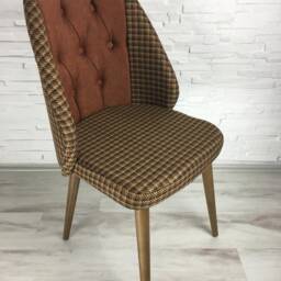 Dining Chairs, Kitchen Velvet Wood Modern Metal Wire Cafe, Restaurant, Handmade - thumbnail 2