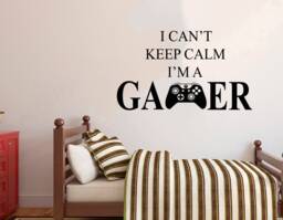 Gamer Wall Decal Video Game Controller, Gaming Room Decor 3051 - thumbnail 1