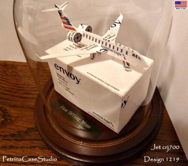 Airplane Business Card Sculpture - Handmade Jet Pilot Gift - image 1