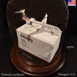 Airplane Business Card Sculpture - Handmade Jet Pilot Gift - thumbnail 2