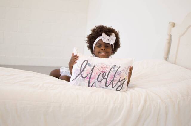 Floral Personalized Toddler Pillowcase Only Custom Daycare Gift - 12x18 - image 1