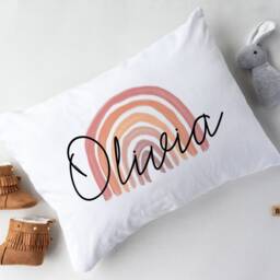 Floral Personalized Toddler Pillowcase Only Custom Daycare Gift - 12x18 - thumbnail 2
