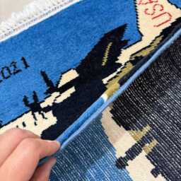 2x3 Ft Beige Color Afghan War Rug - Fall Of Afghanistan, Handmade Wool - thumbnail 4