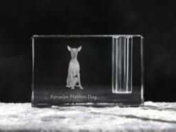 Peruvian Hairless Dog, Crystal Pen Holder With Dog, Souvenir, Decoration, Limited Edition, Collection - thumbnail 1