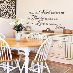 Bless The Food Before Us Wall Decal - Kitchen Vinyl Quotes Quote Decals- 127 - thumbnail 2