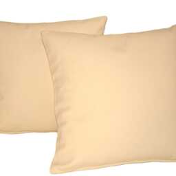 2 Cream Check Design Real Leather Cushions 16Inch 40cm With Inner Filler Pads - thumbnail 3