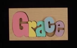 Personalized Wooden Name Puzzle Board - Custom Baby & Toddler Learning Toy Montessori Educational Busy Sensory Kids Room Gift - thumbnail 1