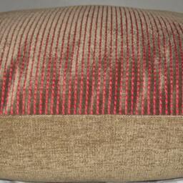 "Chenille Striped Pattern Decorative Pillow Cover-24""x24" - thumbnail 3