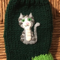 Grey Tiger Cat Christmas Stocking - thumbnail 3