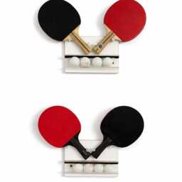 Ping Pong Wall Mount - Wooden Table Tennis Paddle Holder Modern Storage For Paddles & Balls - thumbnail 2