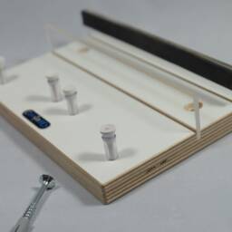 Ping Pong Wall Mount - Wooden Table Tennis Paddle Holder Modern Storage For Paddles & Balls - thumbnail 3