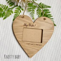 Personalised Baby Scan Photo Frame, Holder, Heart Daddy To Be, Mummy Pregnancy Gift, Gift - thumbnail 2