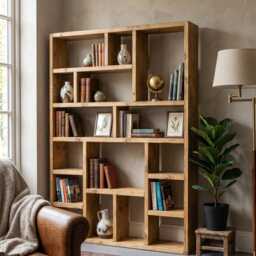 Solid Wood Bookcase Flat Pack - Self Assembly Scaffold Shelving Unit The Og - Free Delivery - thumbnail 3