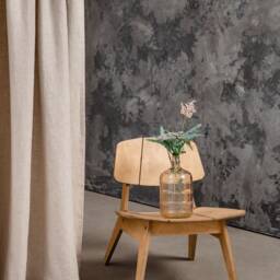 Tab Top Linen Curtains - Natural Stonewashed Panel Handmade Drapes Custom Size Semi Sheer Window Boho Rustic - thumbnail 2