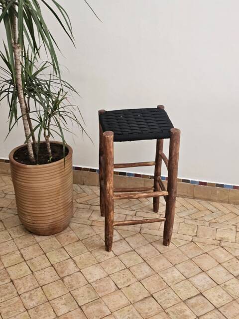 Moroccan Stool Bar With Black Cord - image 1