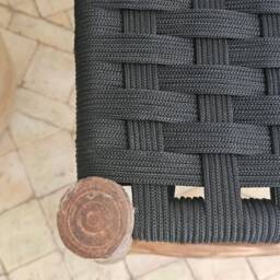 Moroccan Stool Bar With Black Cord - thumbnail 4