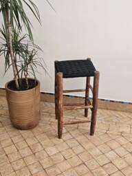 Moroccan Stool Bar With Black Cord