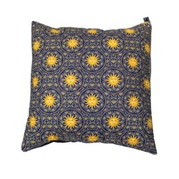 Beautifully Detailed Regal Celestial Sun & Gold Leaf Cushion Cover Fits 18 - thumbnail 1