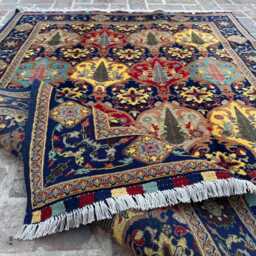 4x6 Ft Afghan Trribal Rug - Tree Of Life Design Red, Blue & Gold Oriental Carpet Handwoven Style Decorative Area For Home Gift - thumbnail 4