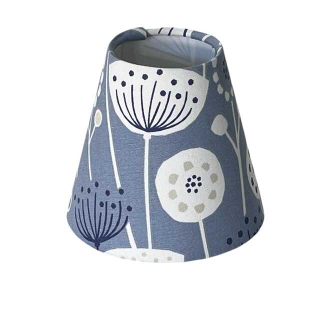 Candle Clip Lampshade, Handmade Lampshades, Table Blue Wall Lamp Shade, On Lampshade - image 1