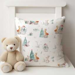 Cool Woodland Christmas Bedding, Festive Fitted Sheets, Kids Christmas, 1st Bedding - thumbnail 2
