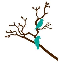 Wall Decal Birds On A Branch, Wall Sticker, Branch Vinyl Stencil, Decoration - thumbnail 2