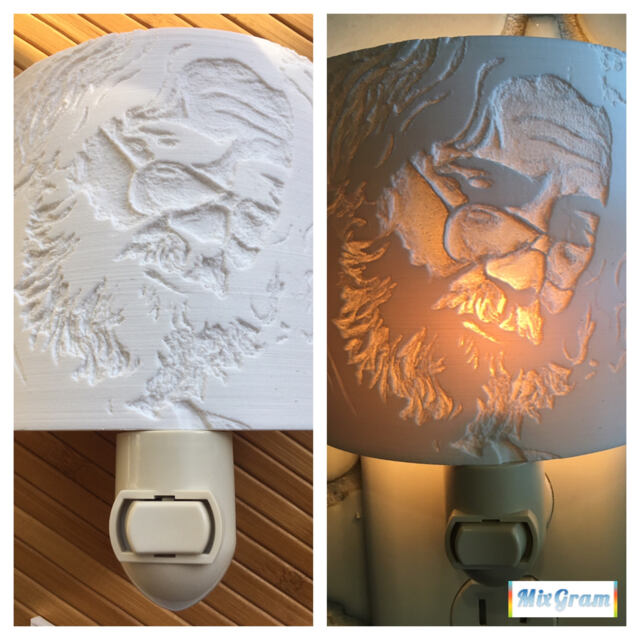 Jerry Garcia Nightlight Grateful Dead & Company 3D Print Lithophane - image 1