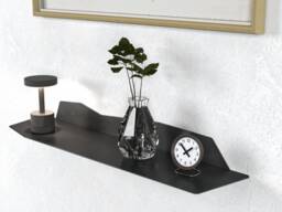 Contemporary Metal Shelf - Industrial Floating Wall Mount Shelving Bar Kitchen Organization Modern Farmhouse A - thumbnail 1