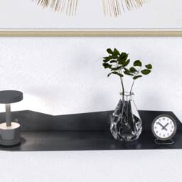 Contemporary Metal Shelf - Industrial Floating Wall Mount Shelving Bar Kitchen Organization Modern Farmhouse A - thumbnail 2