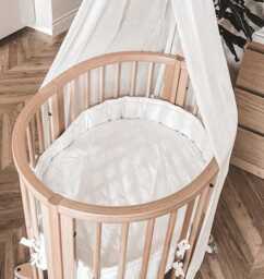 Fitted Cotton Sheet For Stokke Sleepi Mini, Handmade Baby Crib Buy 3 Get 1 Free - thumbnail 1