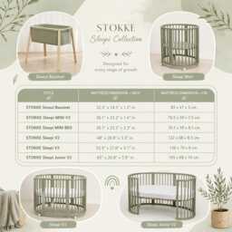 Fitted Cotton Sheet For Stokke Sleepi Mini, Handmade Baby Crib Buy 3 Get 1 Free - thumbnail 2