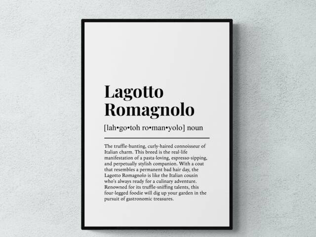 Lagotto Romagnolo Funny Definition Dog Wall Art Print - image 1