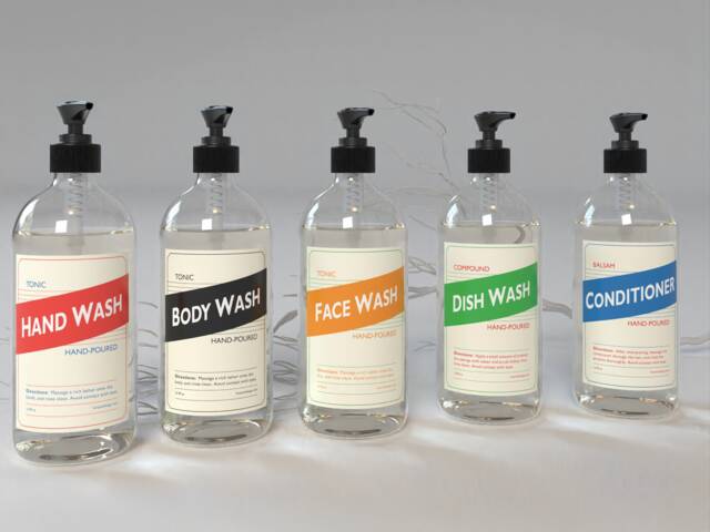 Refillable Soap Dispenser Vintage Style Glass Or Plastic Bottle - 500Ml/16Oz - image 1
